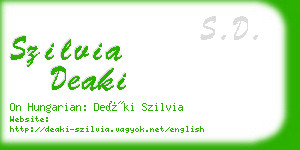 szilvia deaki business card